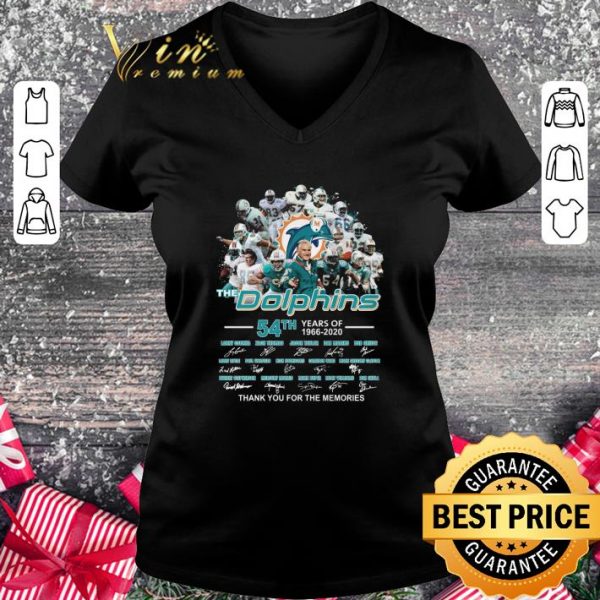 Original Miami Dolphins The Dolphins 54th Years Of 1966-2020 signatures shirt 2