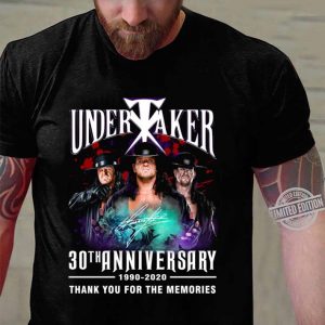 Premium Logo Undertaker 30th Anniversary Signed Thank You For The Memories shirt 5