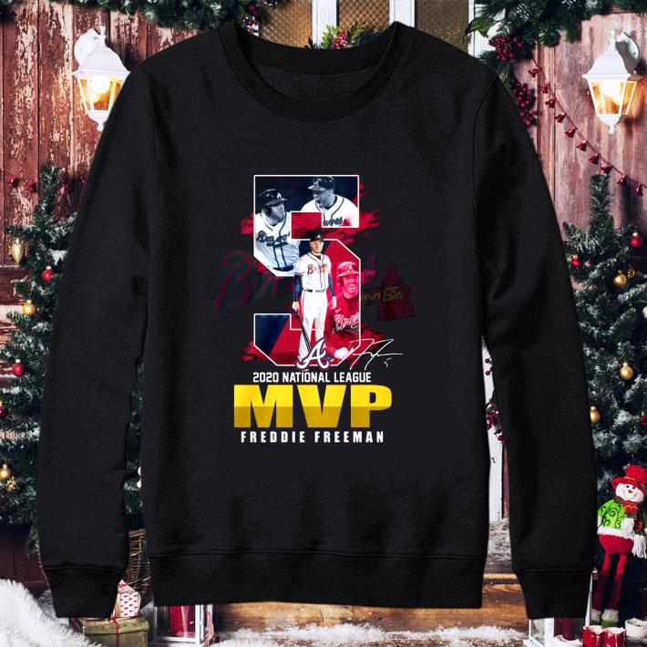 Original 5 Freddie Freeman signature 2020 National League MVP shirt