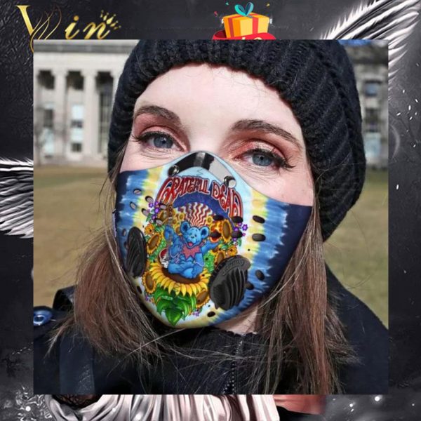 Bears Grateful Dead Logo Face Mask With Filter 1