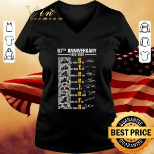 Funny Pittsburgh Steelers 87th anniversary 1933-2020 signatures shirt 5