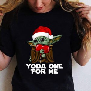 Original Star Wars Baby Yoda Christmas Yoda One For Me shirt 4