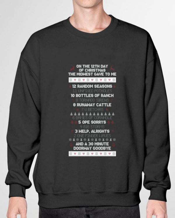Premium On The 12th Day Of Christmas The Midwest Gave To Me shirt 3