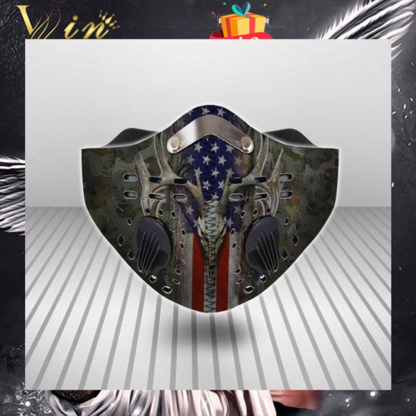 Hunting Deer American Flag Camo Face Mask With Filter 1