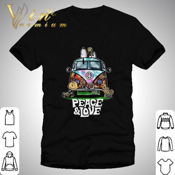 Peace And Love Hippie Style Snoopy shirt 1