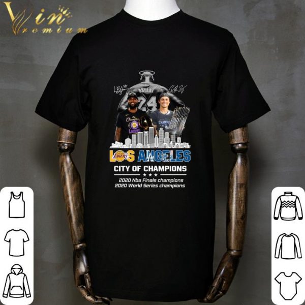 Bryant LeBron James Corey Seager Lakers Dodgers Champions 2020 shirt 2