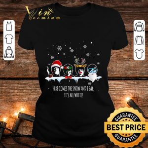 Original Christmas The Beatles Hohoho Here Comes The Snow And I Say It's All White shirt 4