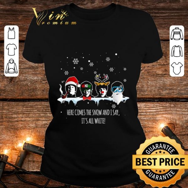 Original Christmas The Beatles Hohoho Here Comes The Snow And I Say It's All White shirt 2