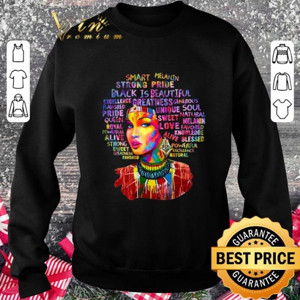 Original Women Afro Smart Melanin Strong Pride Black Is Beautiful shirt 3
