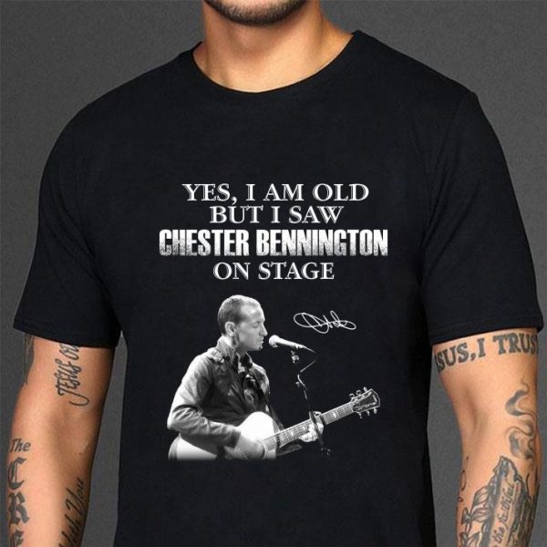 Hot Linkin Park Yes I Am Old But I Saw Chester Bennington On Stage Signature shirt 3