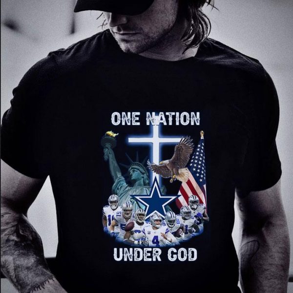 Hot Dallas Cowboys NFL One Nation Under God Statue Of Liberty shirt 2