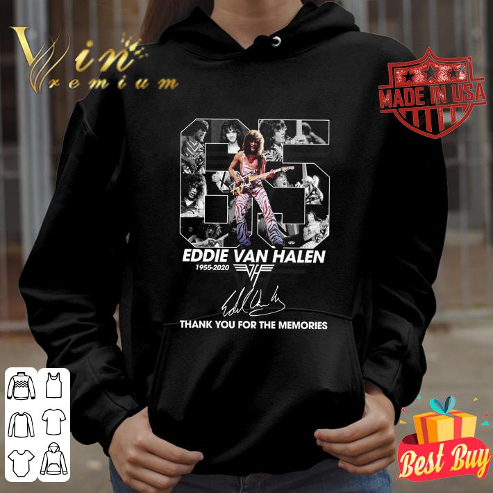 Original 65 years of Eddie Van Halen 1955-2020 thank you for the memories shirt