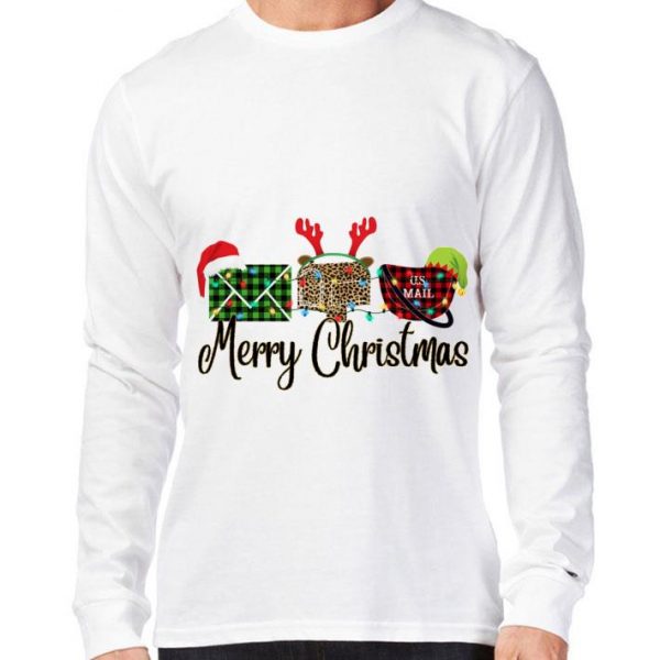 Awesome Merry Christmas Postal Worker shirt 3