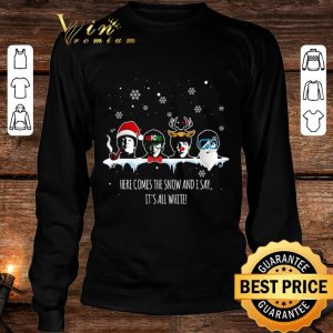 Original Christmas The Beatles Hohoho Here Comes The Snow And I Say It's All White shirt 5