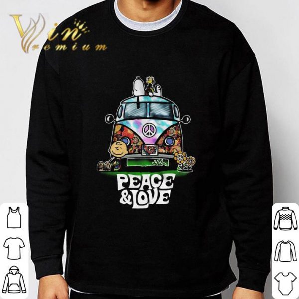 Peace And Love Hippie Style Snoopy shirt 3