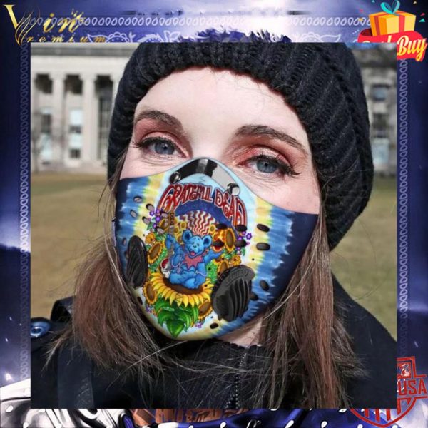 Bears Grateful Dead Logo Face Mask With Filter 3