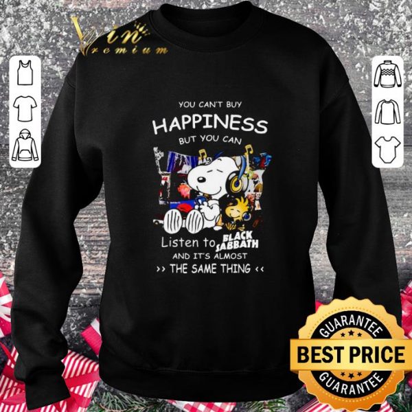 Hot Peanuts Snoopy Woodstock Listen To Black Sabbath shirt 3