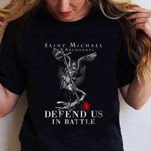 Original Saint Michael The Archangel Defend Us In Battle Coronavirus shirt 4