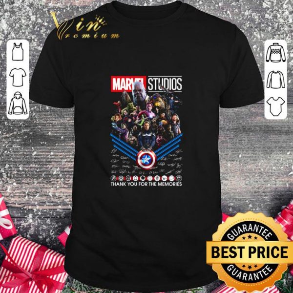 Funny Marvel Studios Superheroes Signatures Thank You For The Memories shirt 1