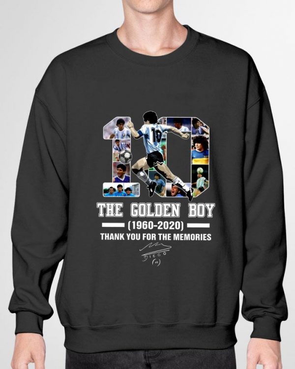 Original Thank You No 10 Maradona The Golden Boy 1960-2020 Signature shirt 3