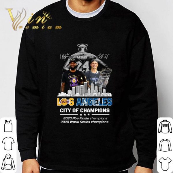 Bryant LeBron James Corey Seager Lakers Dodgers Champions 2020 shirt 3