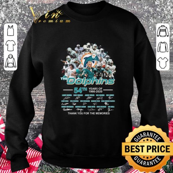 Original Miami Dolphins The Dolphins 54th Years Of 1966-2020 signatures shirt 3