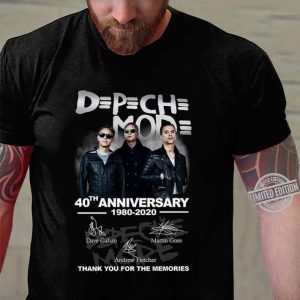 Premium Thank You Depeche Mode 40th Anniversary 1980-2020 Signed shirt 5