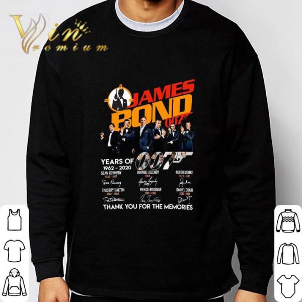 James Bond 007 years of 1962-2020 signatures Sean Connery shirt 3