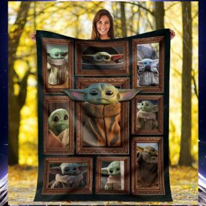 Baby Yoda Pictures quilt blanket 5
