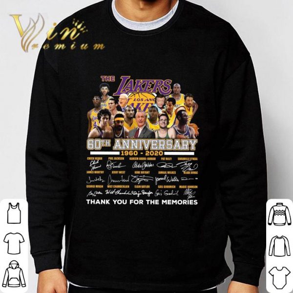The Lakers Los Angeles 60th anniversary 1960-2020 signatures shirt 3
