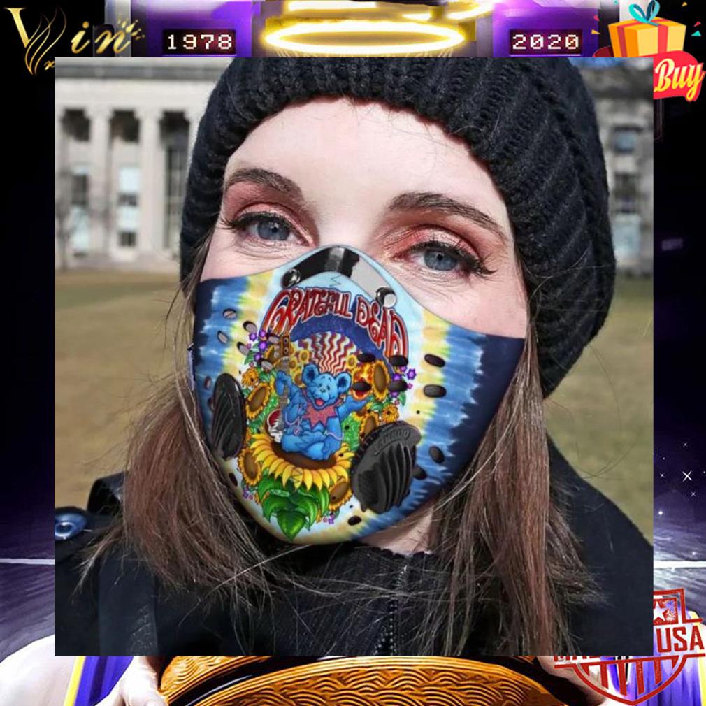 Bears Grateful Dead Logo Face Mask With Filter 9 Bears Grateful Dead Logo Face Mask With Filter