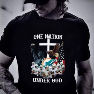 Original Miami Dolphins Statue Of Liberty One Nation Under God shirt 4