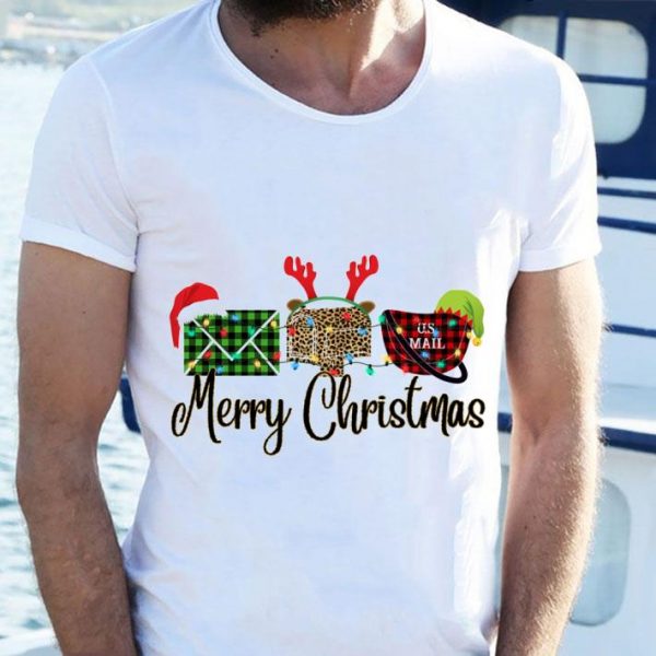 Awesome Merry Christmas Postal Worker shirt 2