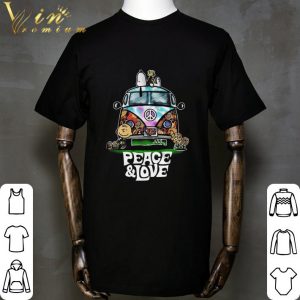 Peace And Love Hippie Style Snoopy shirt 4