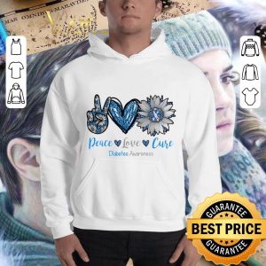 Official Peace Love Cure Diabetes Awareness Sunflower shirt 5