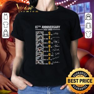 Funny Pittsburgh Steelers 87th anniversary 1933-2020 signatures shirt 4