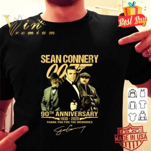 Hot Sean Connery James Bond 007 90th anniversary 1930-2020 signature shirt 4