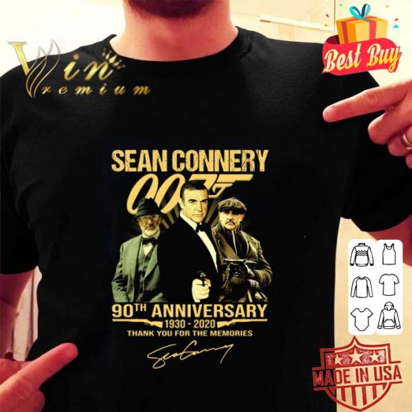 Hot Sean Connery James Bond 007 90th anniversary 1930-2020 signature shirt 2