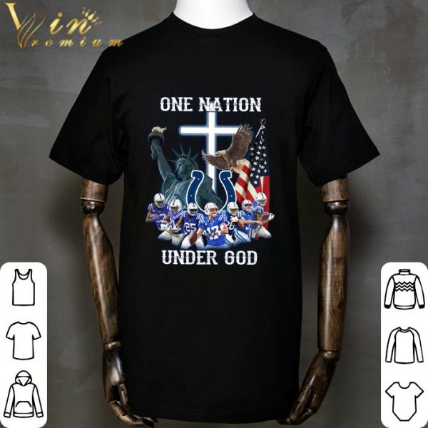 Indianapolis Colts NFL One Nation Under God Statue Of Liberty shirt 2