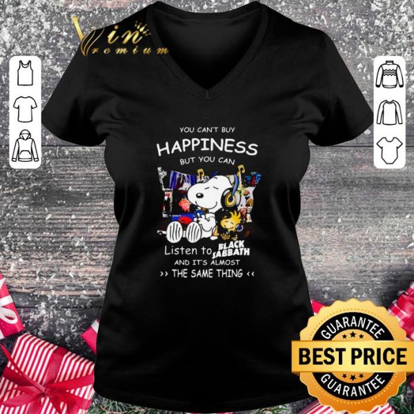 Hot Peanuts Snoopy Woodstock Listen To Black Sabbath shirt 2