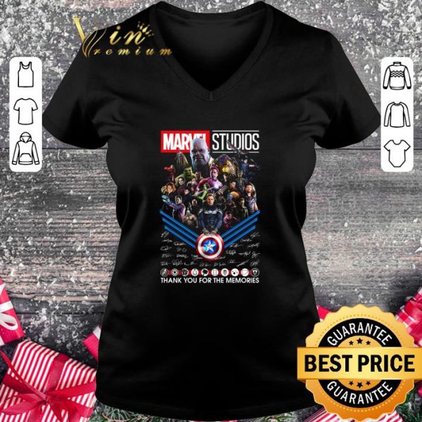 Funny Marvel Studios Superheroes Signatures Thank You For The Memories shirt 2