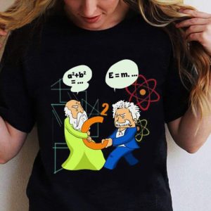 Original Pythagoras And Albert Einstein Fighting For C2 shirt 4