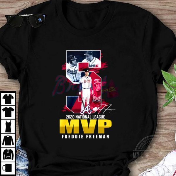 Original 5 Freddie Freeman signature 2020 National League MVP shirt 1