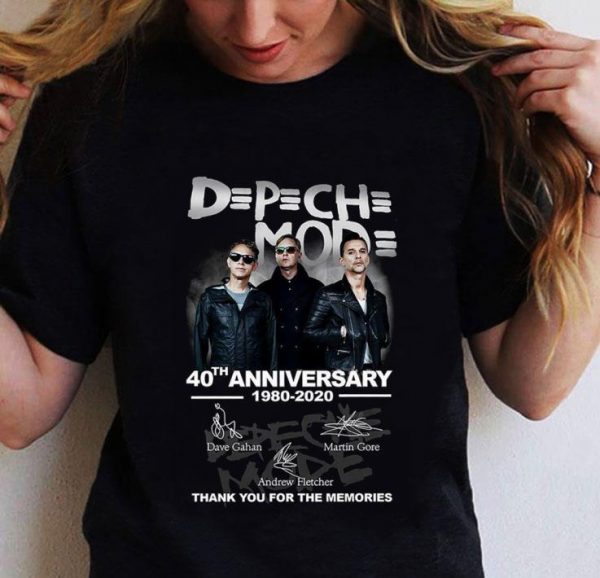 Premium Thank You Depeche Mode 40th Anniversary 1980-2020 Signed shirt 2