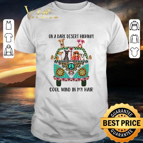 Original Hippie Bus Greyhound On A Dark Desert Cool Wind In My Hair shirt 1