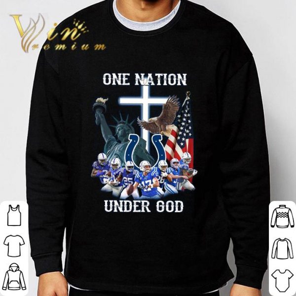 Indianapolis Colts NFL One Nation Under God Statue Of Liberty shirt 3