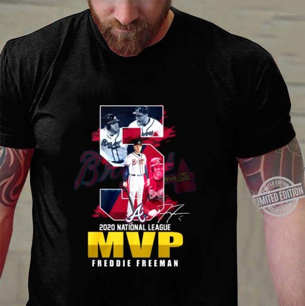 Original 5 Freddie Freeman signature 2020 National League MVP shirt 3