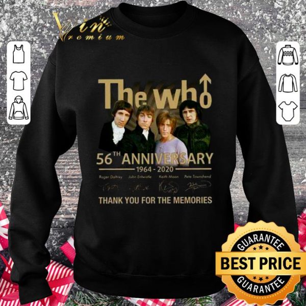Original Thank You The Who Band 56th Anniversary 1964-2020 Members Signed shirt 3