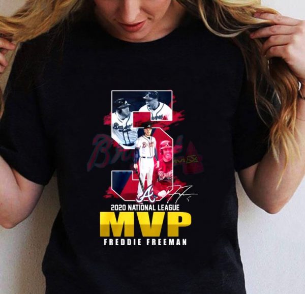 Original 5 Freddie Freeman signature 2020 National League MVP shirt 2