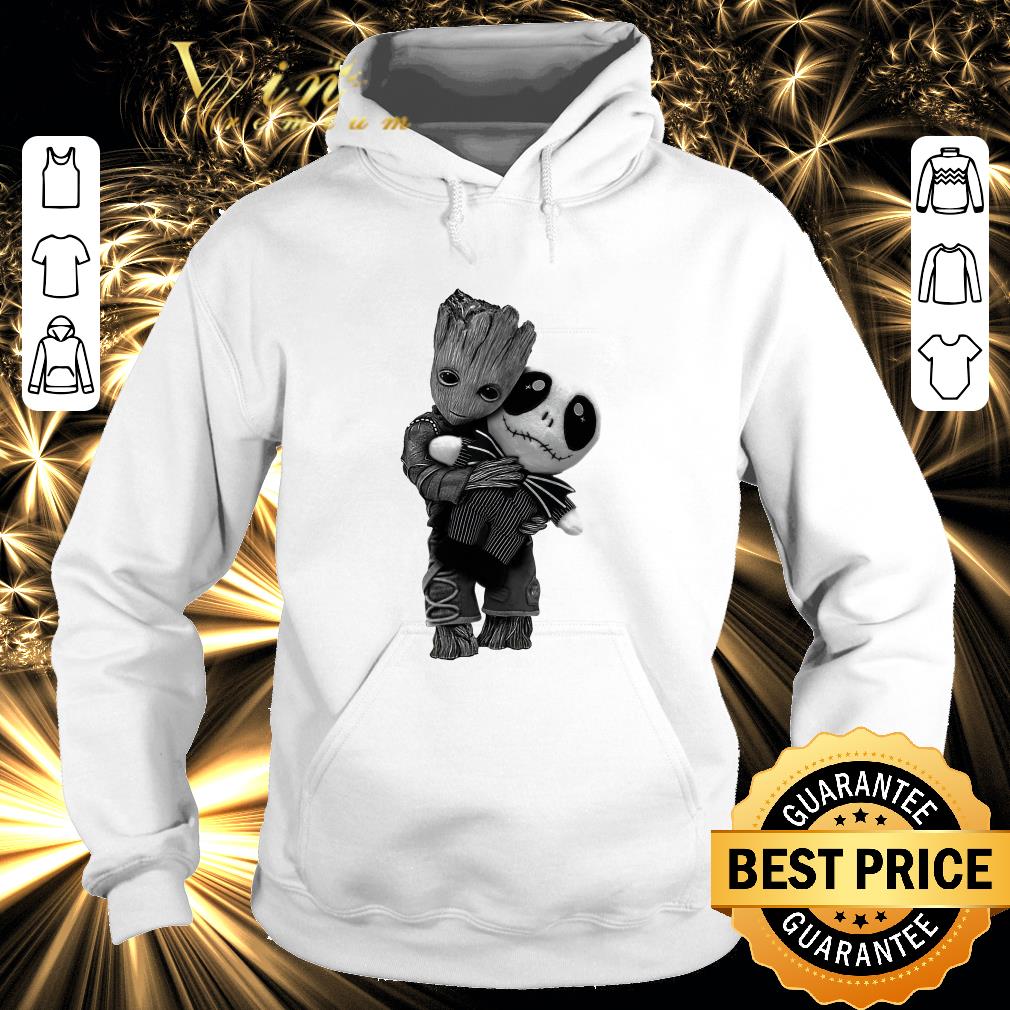 Funny Baby Groot hug Jack Skellington doll shirt